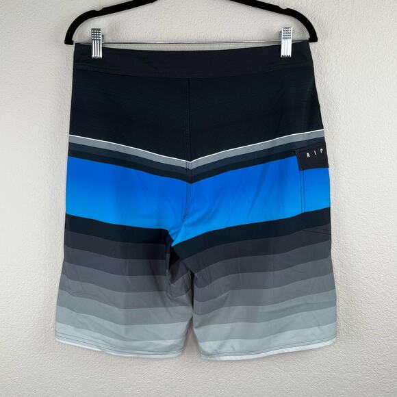 Rip Curl Surf Regular Length Boardshort Daybreaker Black Stripe Swimwear 30W NWT - Picture 2 of 12